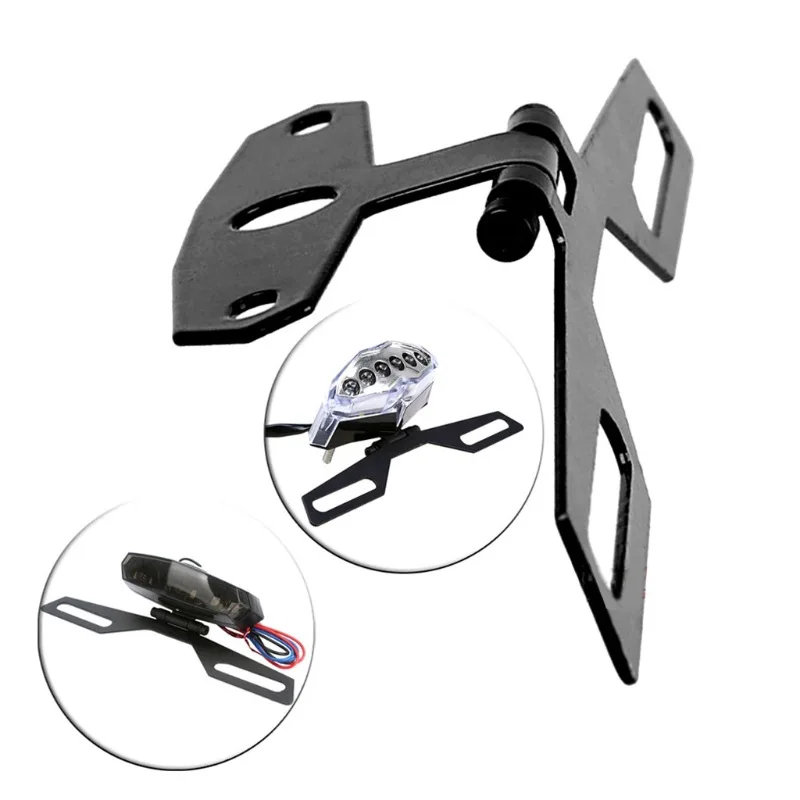 Motorbike Tail Light Licence Plate Bracket Tail Light Bracket for ATV Dirt Bike Fixed Folding Motorcycle Conversion Accessories