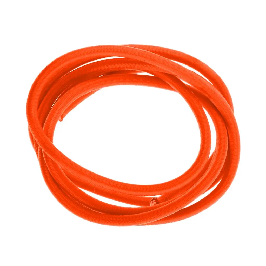 2X 4mm Elastic Bungee Rope Marine Shock Cord - Tie Down Roof Racks 2m Orange