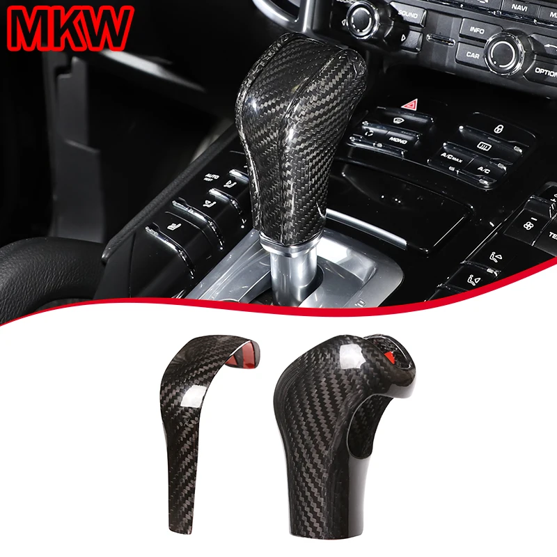 

Для Porsche Cayenne 2011-2017 настоящее углеродное волокно, автомобильная ручка переключения передач, накладка, наклейка, аксессуары для салона автомобиля