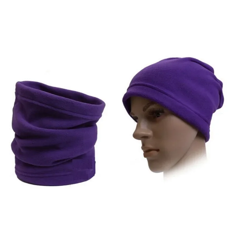 3 In 1 Winter Sport Unisex Polar Fleece Neck Warmer Thermal Snood Scarf Hat Face Mask Beanie Hat Men Winter Warm Tube Scarf