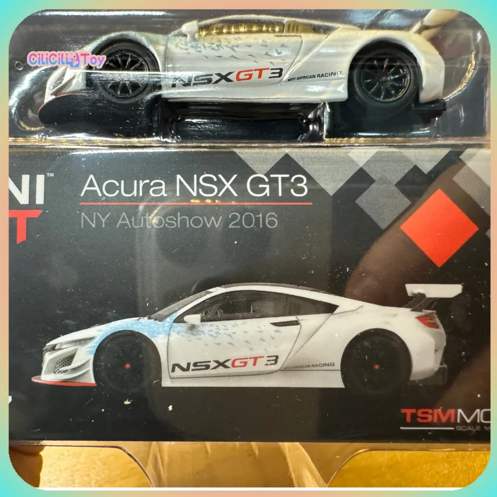 Mini Gt Car Model Limited 1/64 Acura Nsx Gt3 Ny Autoshow 2016 Cars Model Room Decoration Model Collection Boy Birthday Toys Gift