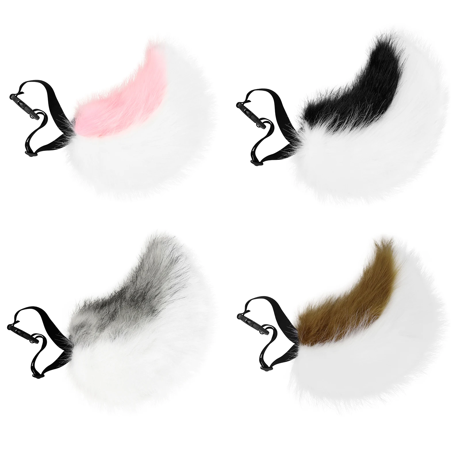 Faux Fur Furry Animal Bunny Tail Plush for Halloween Easter Party Cosplay Costume Accessories
