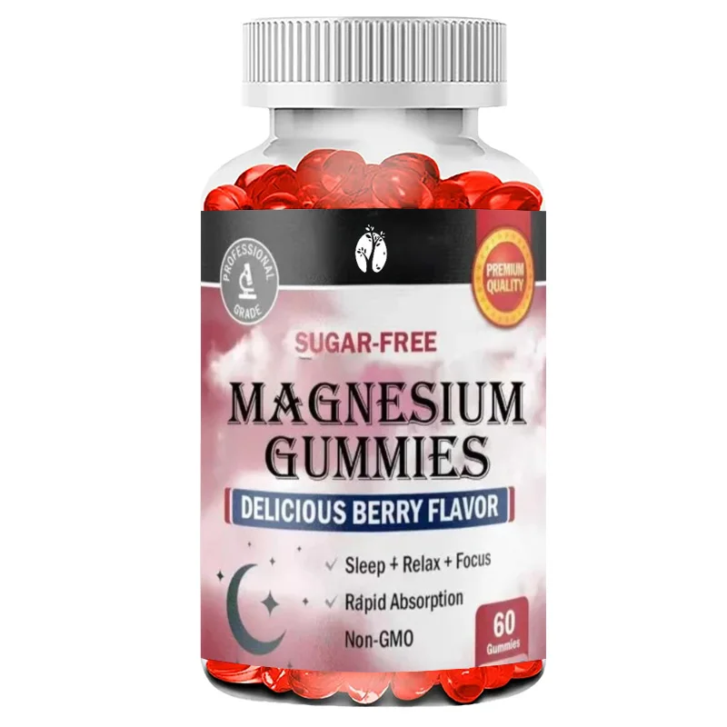 Magnesium Citrate Supplement (vegetarian, Non GMO, 60 Gummies)