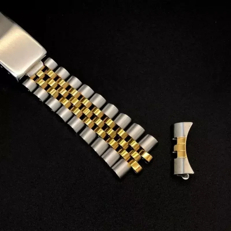 18mm 19mm 20mm Stainless Steel Vintage Jubilee Watch Band Wristband Bracelet Strap For Rolex DATEJUST Dive Watch