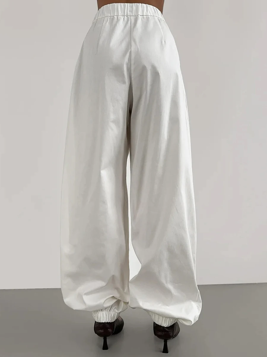 Wolfeel Women's Wide Leg Pants with Fashionable and Simple Button Design Suitable for Elegant Office Daily and Casual Wear