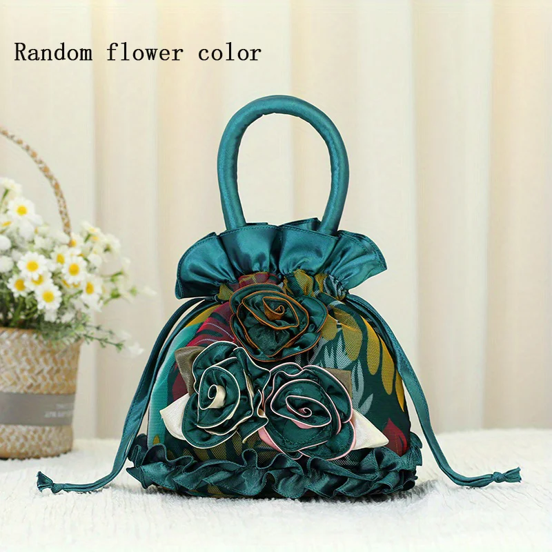 Neues Modell Damen-Spitzenhandtasche für Abendveranstaltungen. Damenhandtasche in Form eines Blumenkübelns mit kreativem Design. – Detail 10