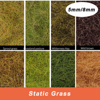 30G/bag 5-8mm Static Grass Tree Powder Flocking Foliage HO OO N Z Scale Railway Train Landscape Military Scene Garden Decoration