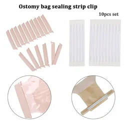 10Pcs Drainage Water Bag Seal Clips Plastic Ostomy Bag Clips Sealing Strips