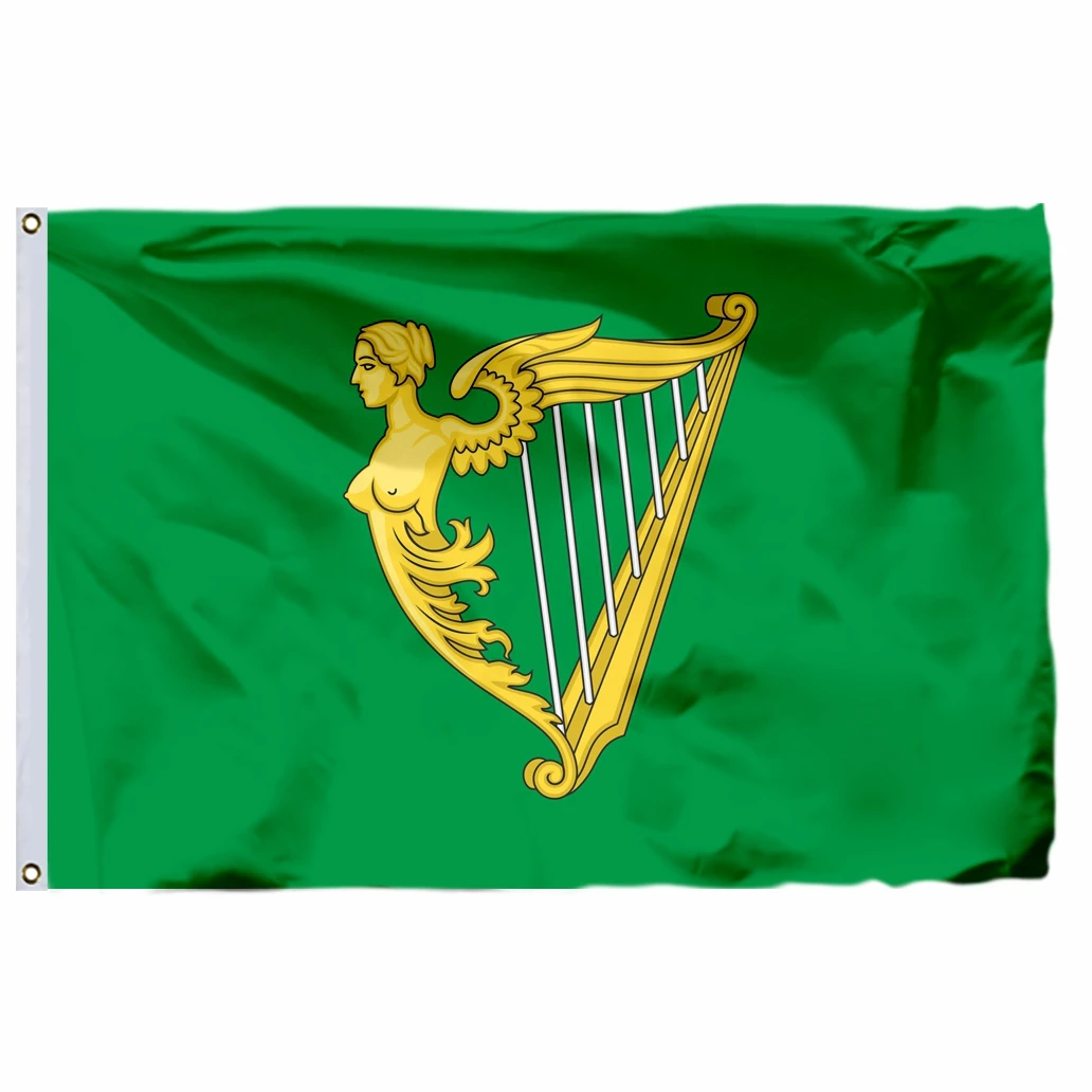 Ireland Royal Standard Flag 3X5FT International Eucharistic Congress 90X150CM President Green Harp Banner Four Provinces 2X3FT