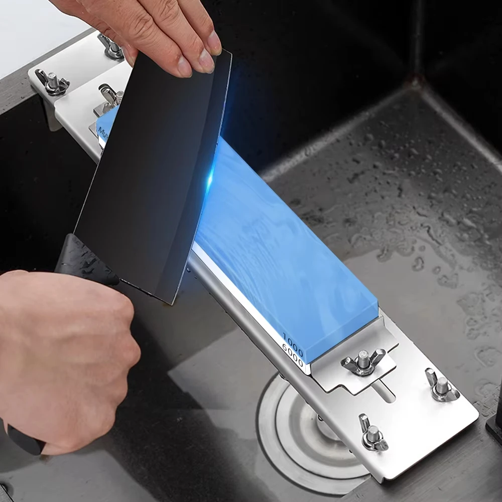 

Adjustable Stainless Steel Sink Sharpening Stone Holder Anti-Slip Sharpener Tool Kitchen Whetstone Grinder Rack for Cutlery