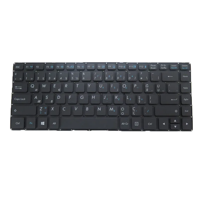 Laptop Keyboard For Getac V138418DS1 V00 TR-RO 531087680959 Turkey TR Without Backlit Black No Frame New