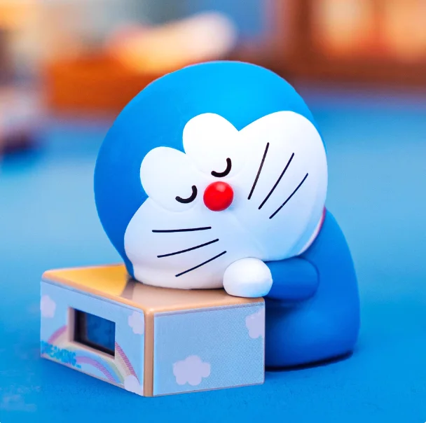 New Genuine Doraemon Classroom Clock Series Blind Box Ornament
