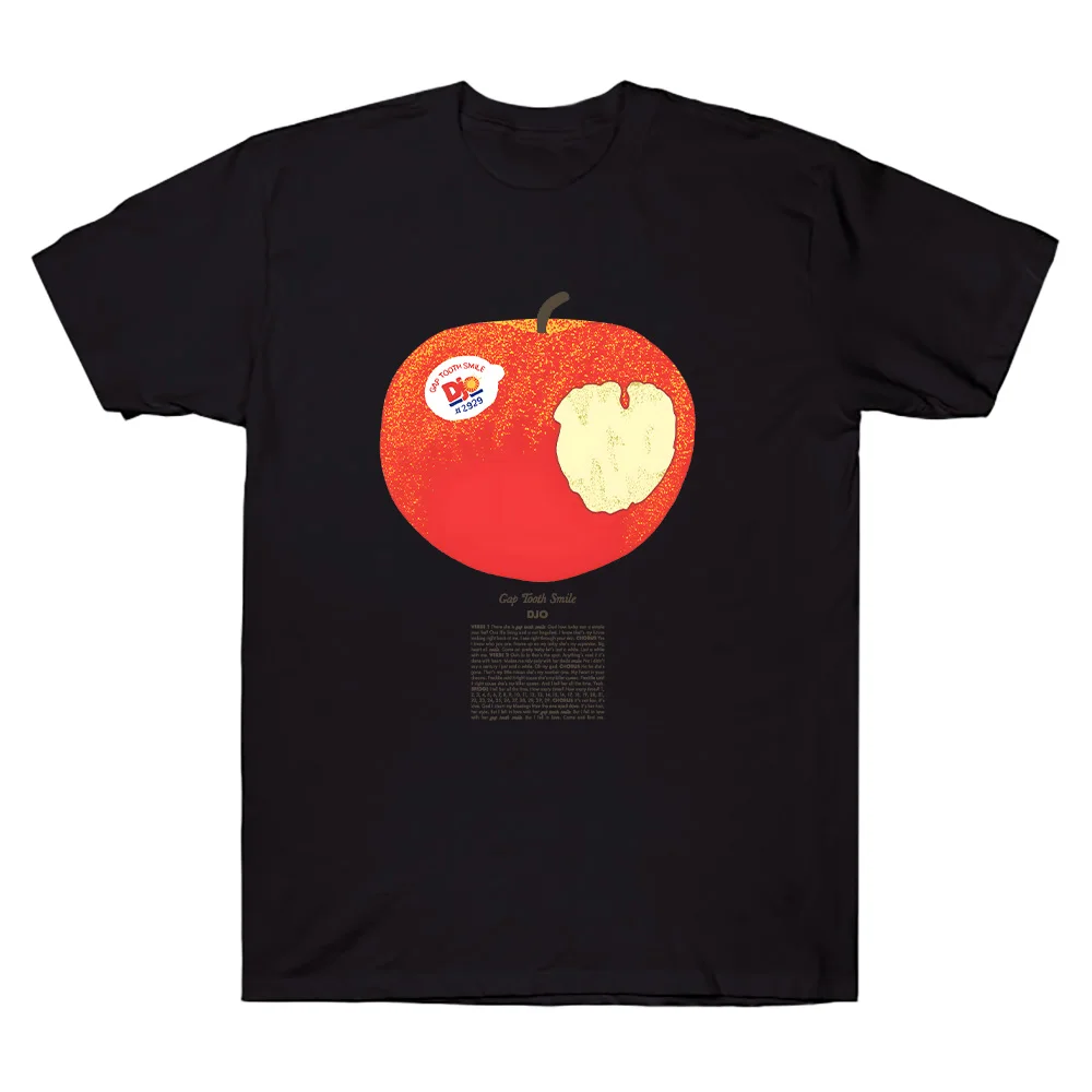 Djo Apple T-Shirt Funny Cartoon Graphic T Shirts Women Sleeve Men Short Tops High Quality Cotton T Shirt Unisex Creative Clothes