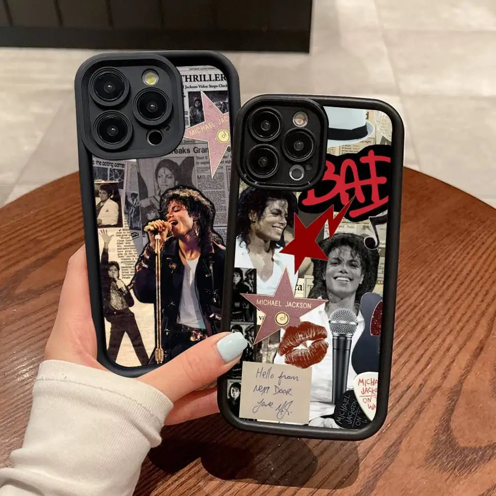 Michael Jackson For iPhone 17 16 15 14 13 12 11 Pro Max Plus Black Full Coverage Soft Funda Silicone Cover