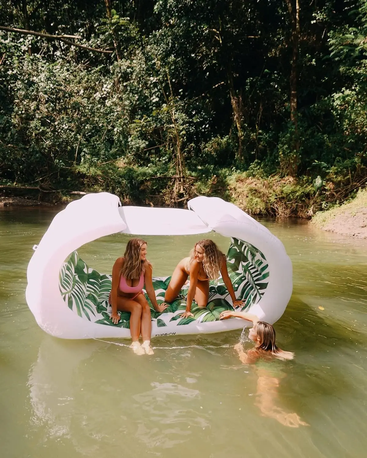 Cabana Detachable Shade Lounger Palm, Bali - Tropical