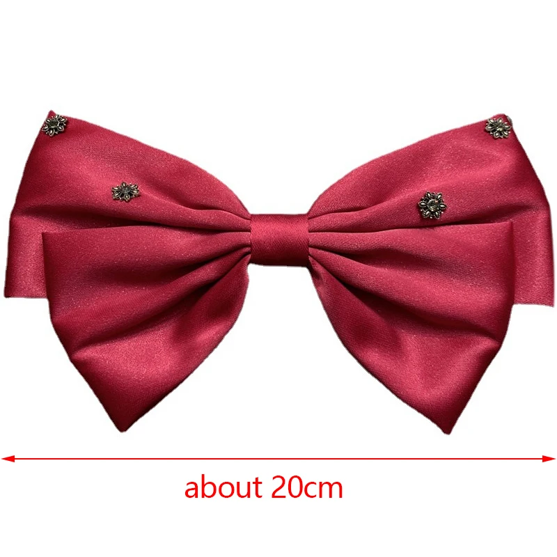 Elegant Elegant Solid Large Bow Ribbon Hair Clip Women Girl Sweet Headbands Soft Satin Hairpin Hairgrip Fashion Hair Accessories