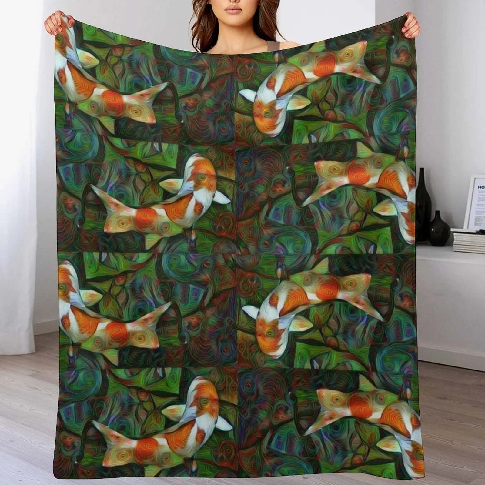 

Dream Fish Throw Blanket Weighted Sofa Bed linens warm winter Blankets