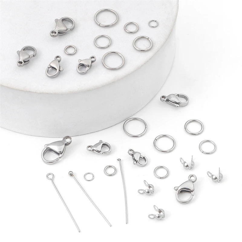 Stainless Steel Pendant Clasps Pinch Clips Bails Charm Melon Seeds Buckle For Pendant Connectors Necklace Jewelry Findings