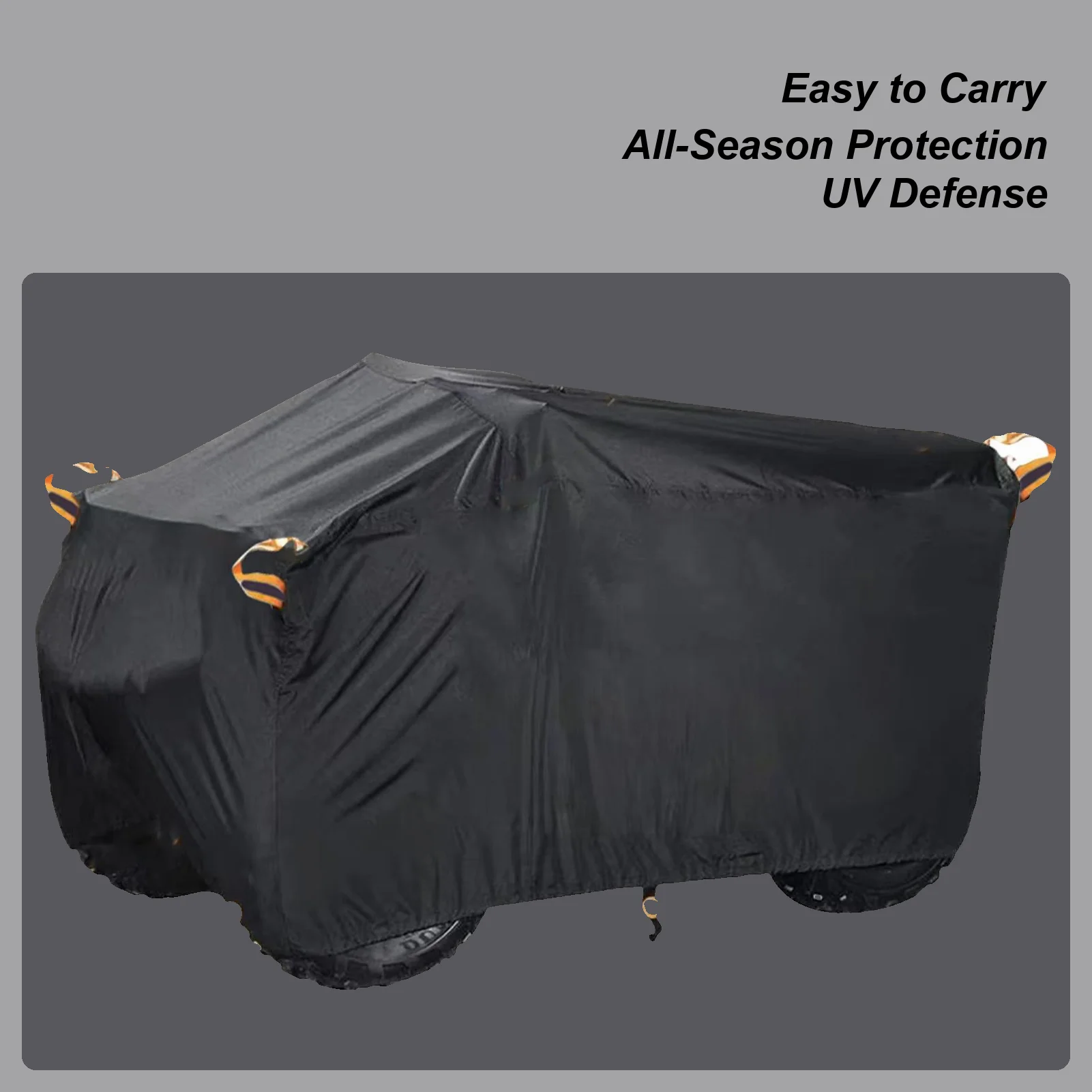 Quad Cover UV Protection Tarp Outdoor Storage Cover For Rainy Weather Summer Sun Exposure Winter Road Trips Dusty Environments