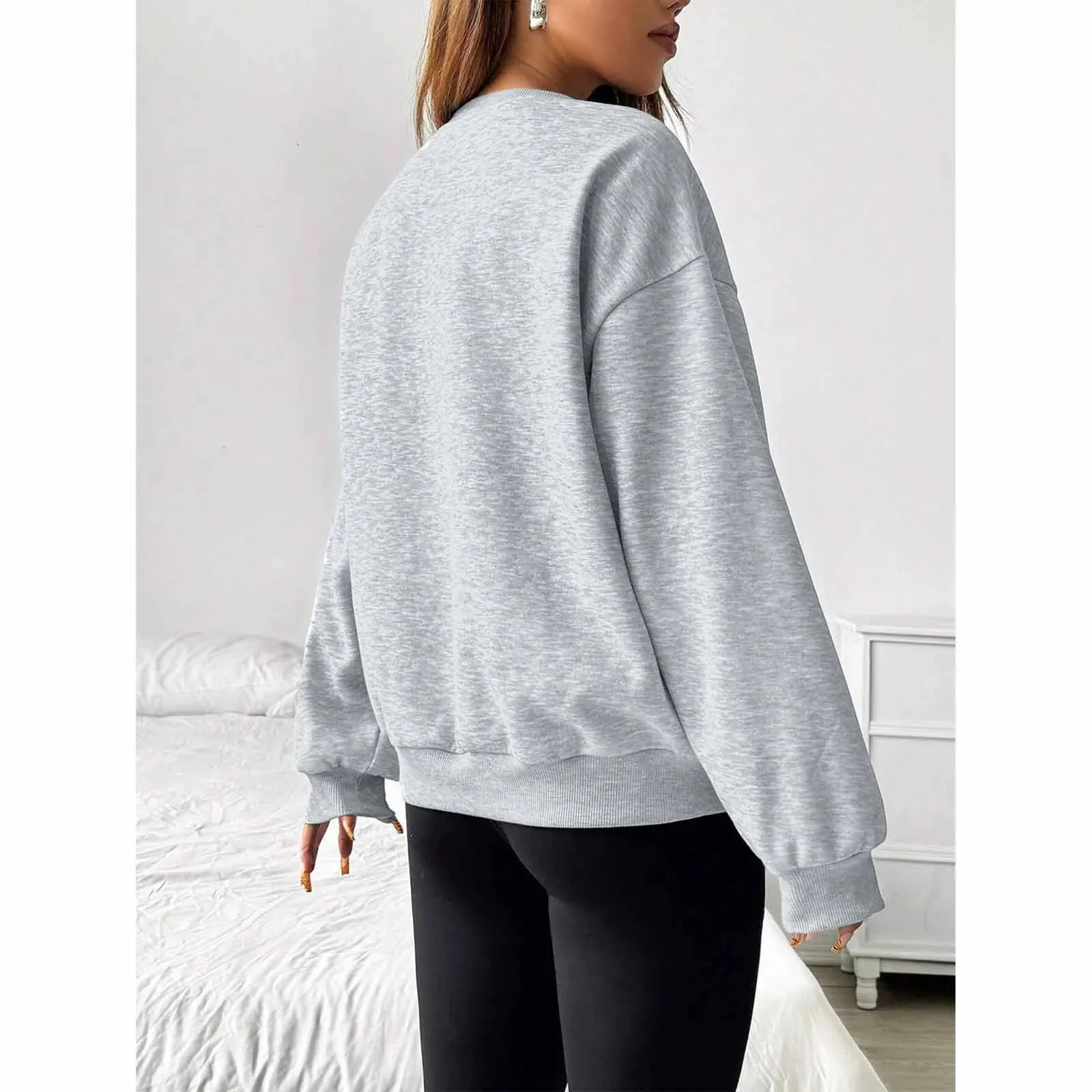 Women's Sweatshirts O-Neck Loose Casual Sports Pullovers Comfortable Velvet Long Sleeve Sweater Winter Woman Clothes 2025