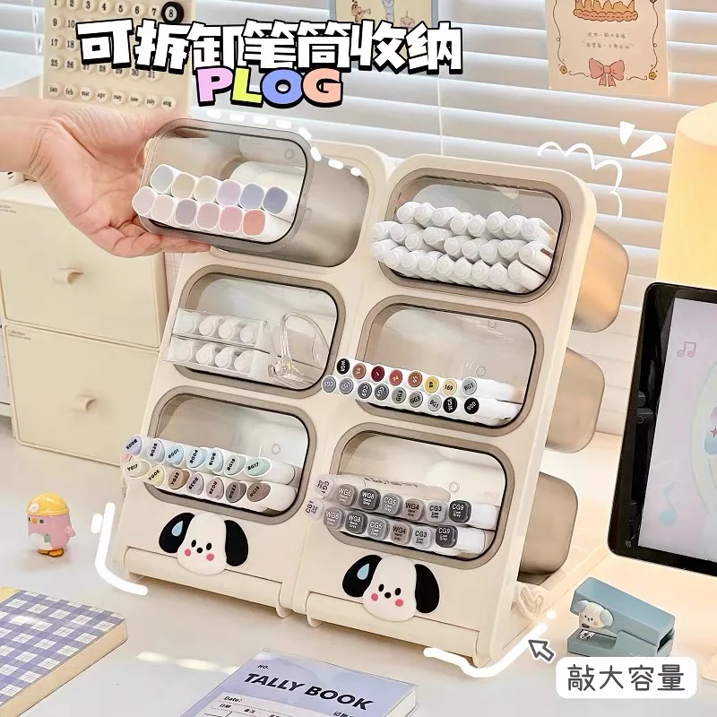 Pen Holder Desk Organizer Large Capacity Stationery Storage Box Desktop Pen Stand For Office Home Supply