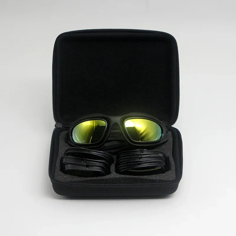 Margarida c5 polarizado deserto óculos de sol 4 lentes óculos tático proteção para os olhos para airsoft uv400 óculos polarizados