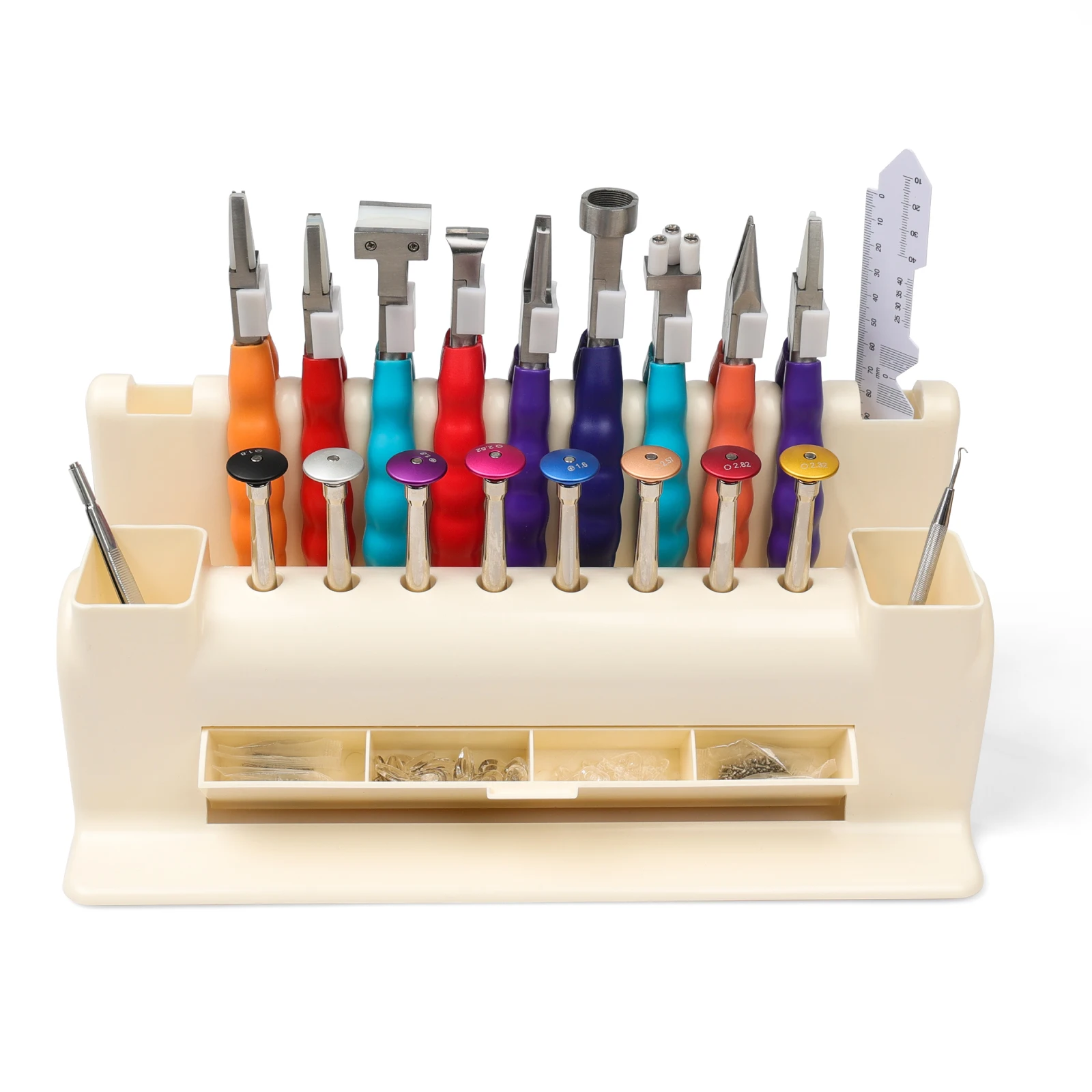 Professional Eyeglasses Repair Processing Kits Eyewear 9 Pliers 8 Screwdrivers Tweezers Nose Pad Screw Set By Dhoptical