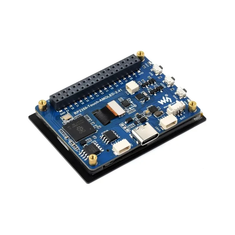 RP2350 2.41 AMOLED Touchscreen Development Board 450X600px QMI8658 6-Axis Sensor Built-In Pixel Type-C Port A-POS
