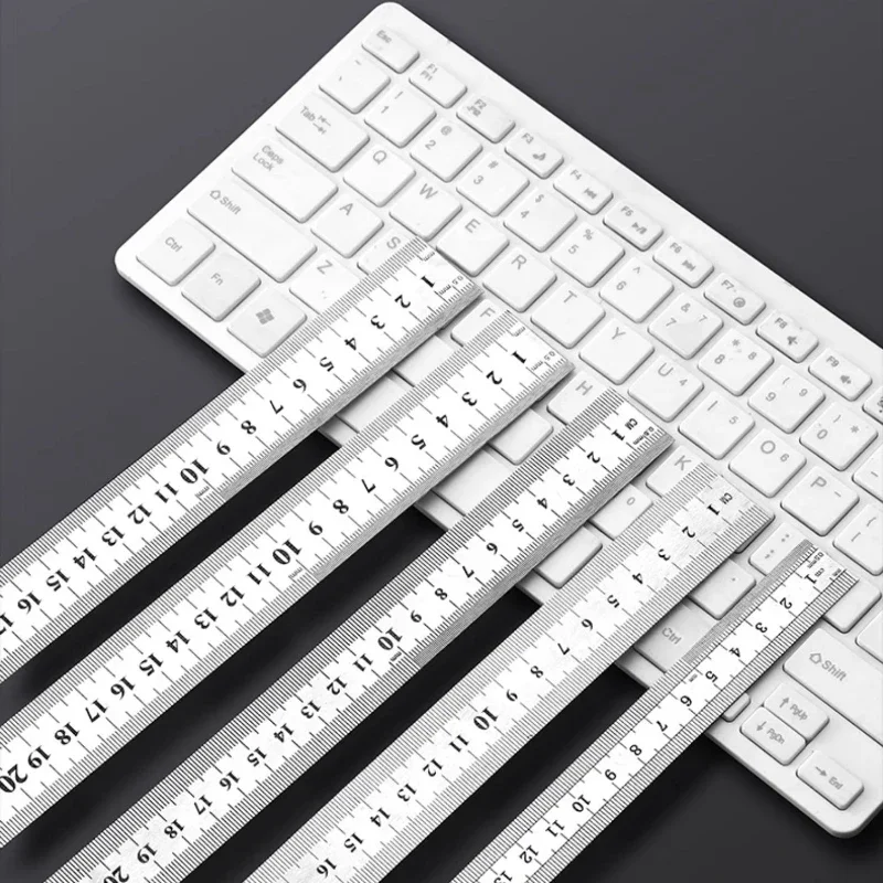 

Металлическая прямая линейка из нержавеющей стали, прецизионный двухсторонний прецизионный измерительный инструмент, весы, метрическая линейка, аксессуары 15-40 см