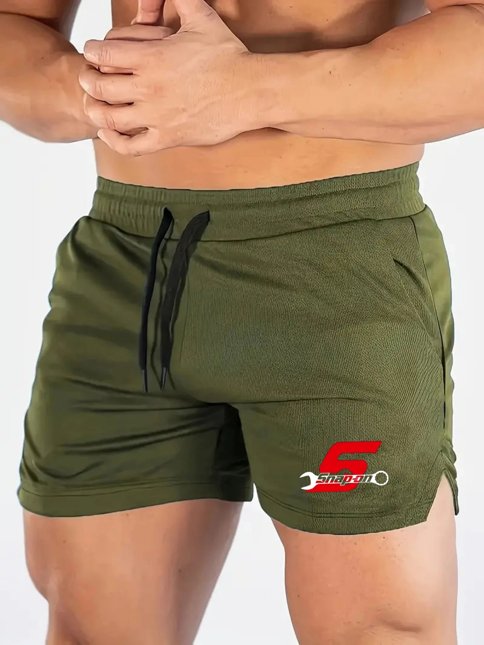 

Summer men's sports printed shorts, 100% polyester fiber, drawstring design, breathable and quick drying