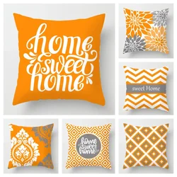 Home Decor Nordic Orange Sweet  Pillowcase Living Room Sofa Decoration  Car Cushion Cover