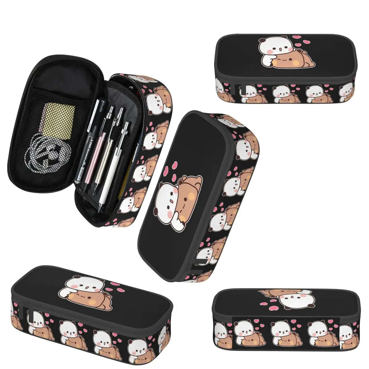 Estuche para lápices Panda Brownie Bear Mochi Cats para niños y niñas, caja para bolígrafos escolares, bolsa para lápices, suministros de papelería, bolsa porta bolígrafos