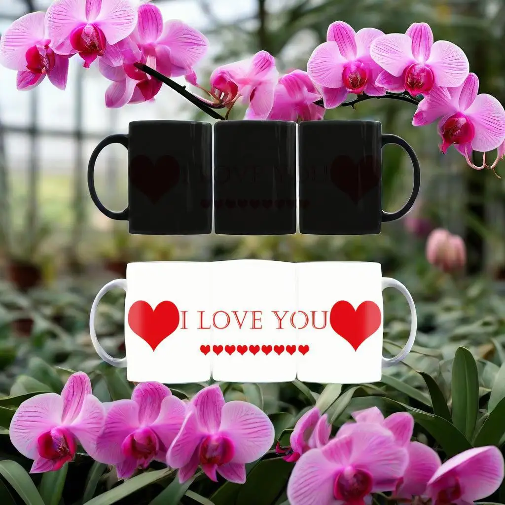 

Original Mugs Surprise “I LOVE YOU” Magic Mug Thermo Cup for Tea Heat-Activated Ceramic Mug Water Bottle Funny Coffee Cups Beer