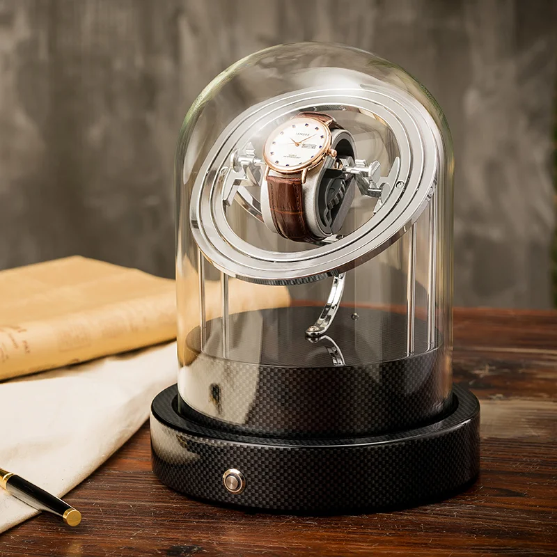 

Tancy High End Automatic Watch Winder Box Leather Wood Construction Shape Water Resistant Dustproof Display Recycled