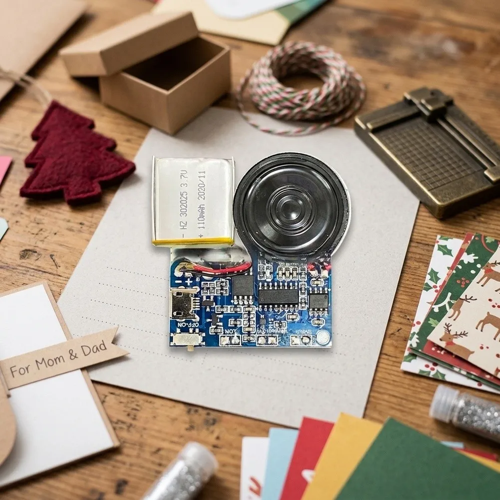 Customizable Voice Greeting Card 8MB USB Recordable Sound Player DIY Music Chip For Holiday Birthday Party Electronic Supplies