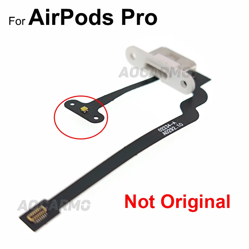 Aocarmo For Airpods Pro 1 2 Pro2 Earphone Charger Dock Charging Port Connector Flex Cable Replacement Parts