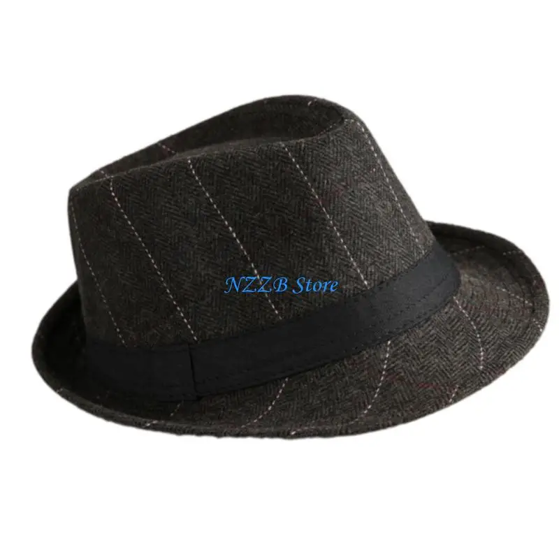

T21F Gentleman Stylish Hat Teen Hat Minimalists Hat Beach Portable Artistic Hat for Outdoor Activity and Travel