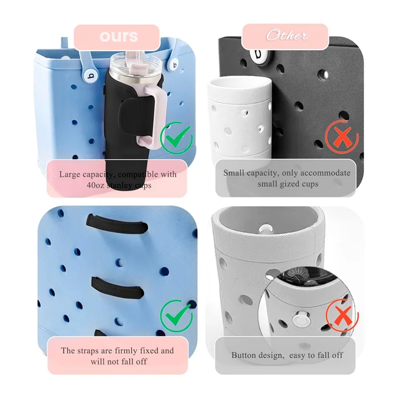 Portavasos de F-T para bolsa Stanley Bogg, accesorio para portabotellas de 40OZ, portavasos ajustable, accesorios