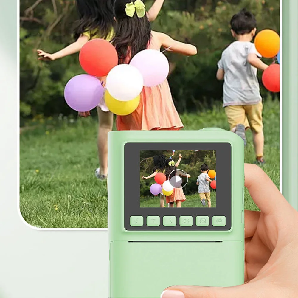 Kids Instant Print Camera Toy With Color Prints Fun Filters Mirror Effects & Coloring Markers for DIY Art For Boys Girls Gift