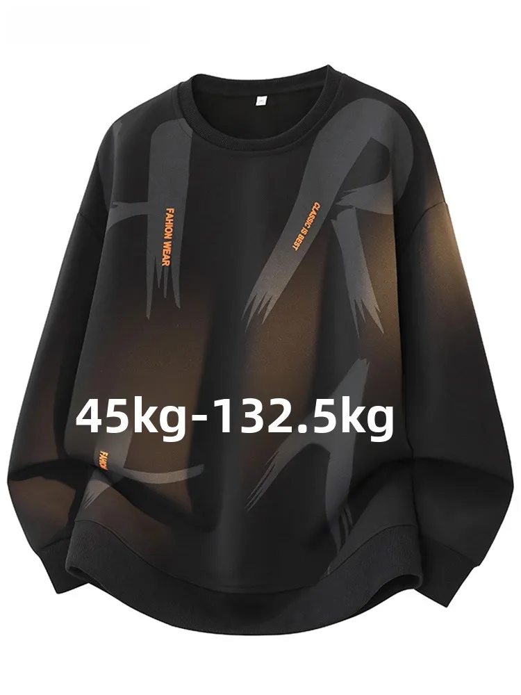 

American Sle Men's Sweatirt Casual round Ne Printed Loose Fit Warm Polyester Fabric Faion Urban Autumn New Arrival