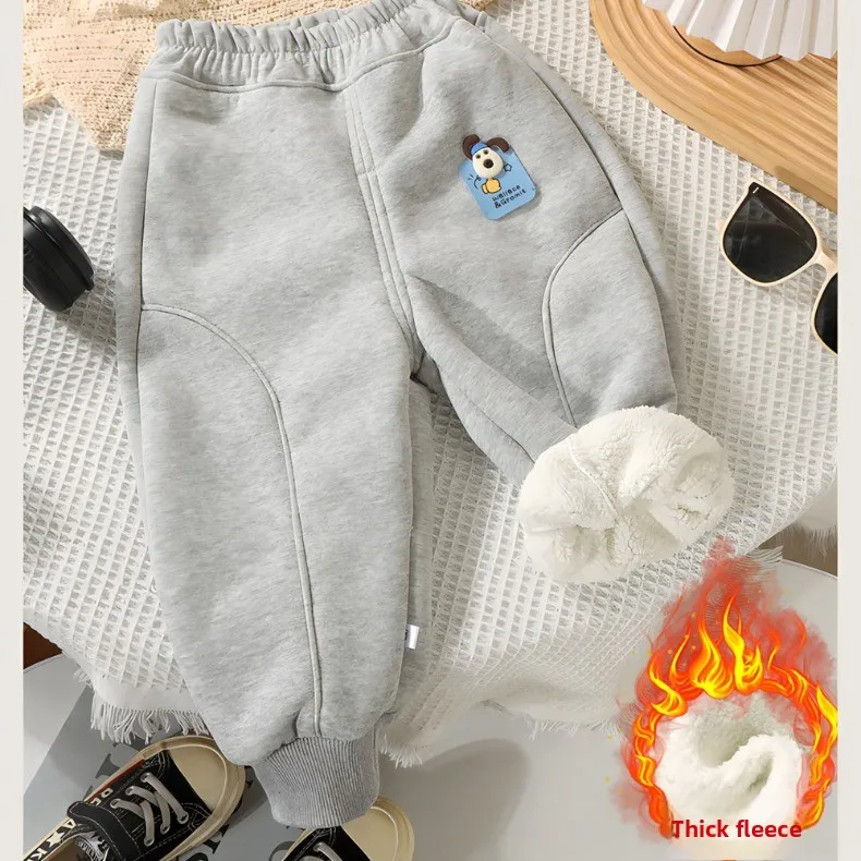 Modische Winter-Freizeithosen für Kinder mit Fleece und Verdickung, Geeignet für Jungen und Mädchen, Oberbekleidung und Warme Hosen – Detail 7