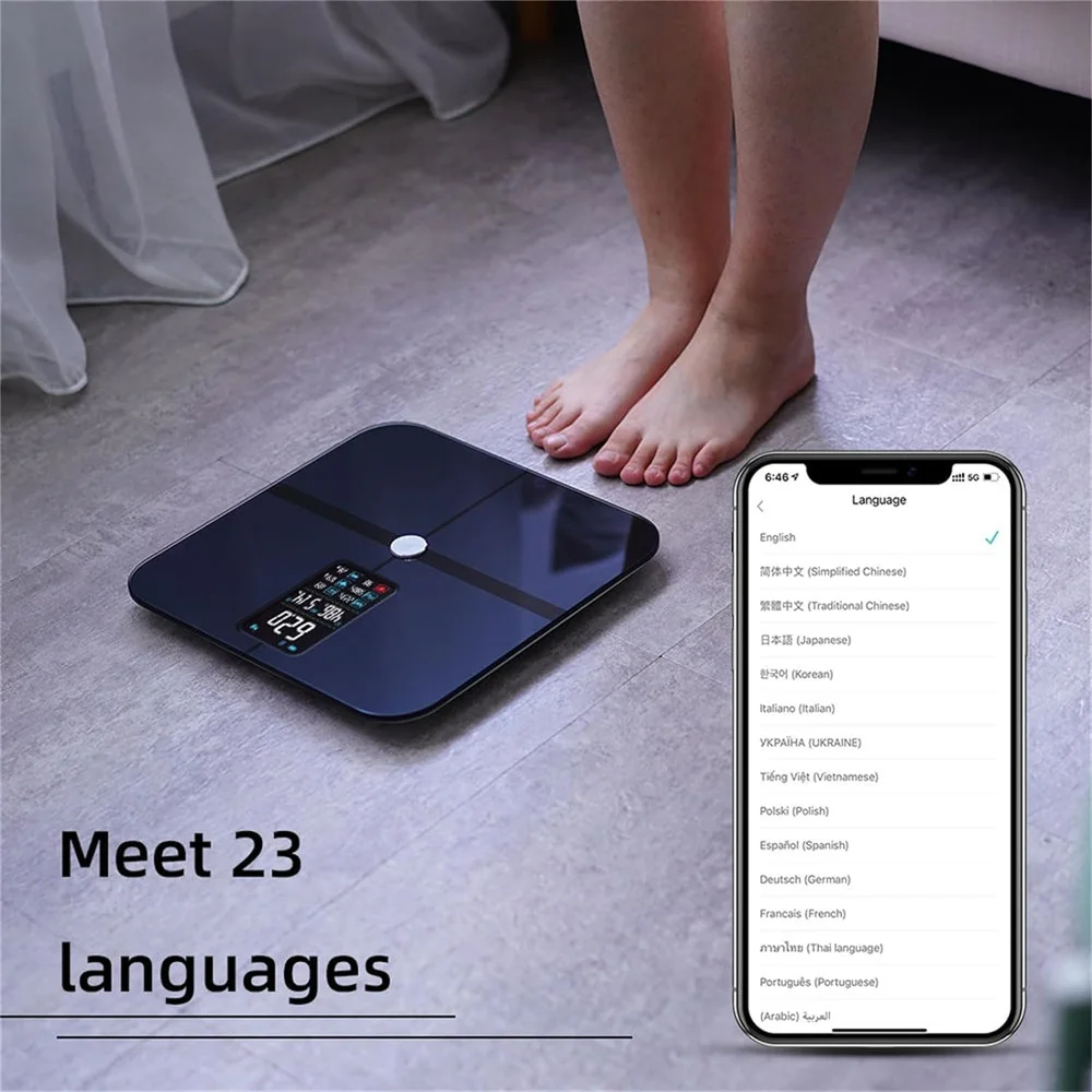 Smart Scale Pro Digital Bathroom Scale Wi-Fi Bluetooth Measurements Including Weight Heart Rate Body Fat