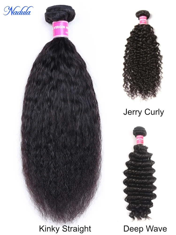 

Nadula, 1 шт., кудрявые прямые пучки человеческих волос с глубокими волнами, 8-30 дюймов, бразильские пучки человеческих волос Remy, супер предложение