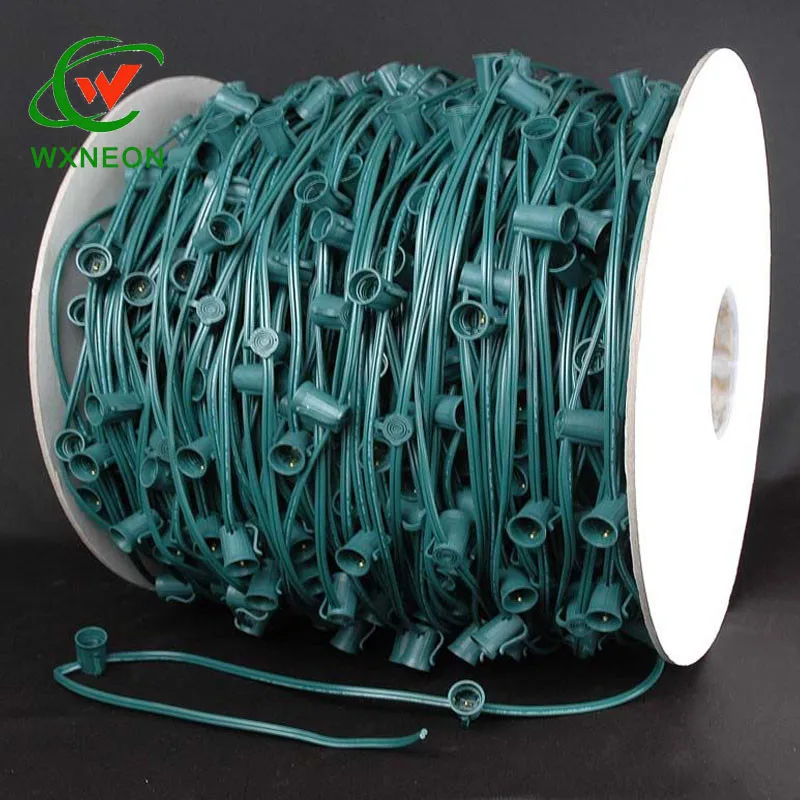 Outdoor 6'' Space 1000ft 2000pcs E12 Sockets C7 Patio String Lights