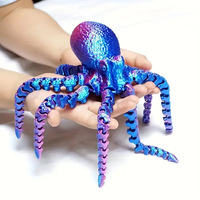 3D Printed Octopus Ornament Doll Toy Fish Tank Landscaping Accessories Movable Joint Figure Gifts for Kids hotography Props