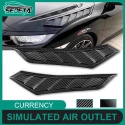 Hot Sale 2Pcs Automobile Refitting Accessories Hood Decoration False Air Vent Racing Style