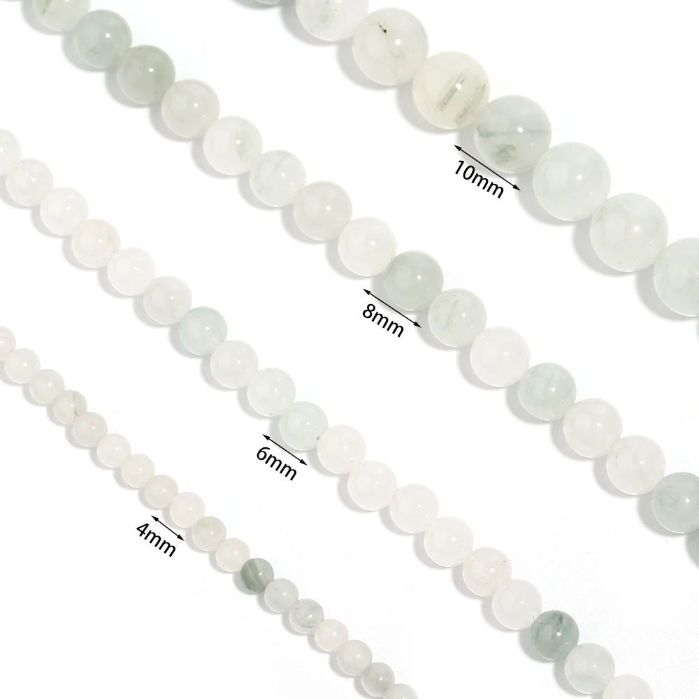 1 Strand 4/6/8/10/12mm Tianshan Jades Stone Beads Round Spacer Loose Bead for Jewelry Making DIY Bracelets Necklace Accessories