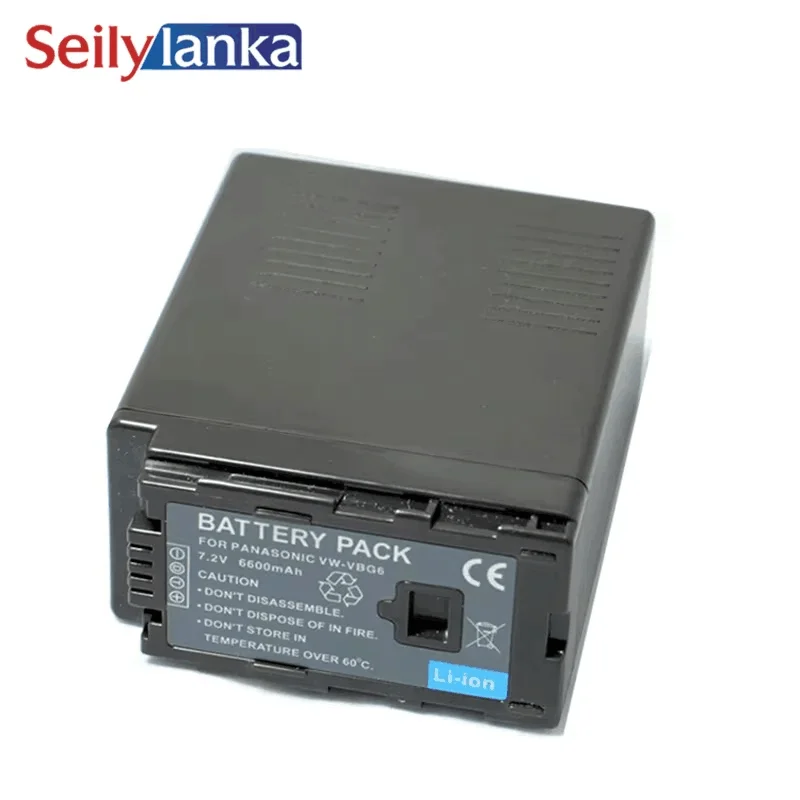 

6600mAh for Panasoni VW-VBG6 VW VBG6 Digital camera battery Camcorder VBG6K AG-HMC73MC VW-VBG6-K AG-HMC153MC VW-VBG6GK