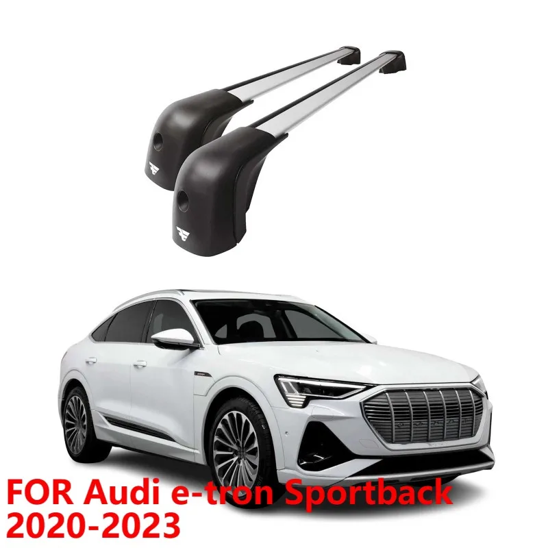 

Поперечные перекладины багажника на крышу для Audi e-tron Sportback 2020-2023, алюминий, емкость 220 фунтов, серебристый