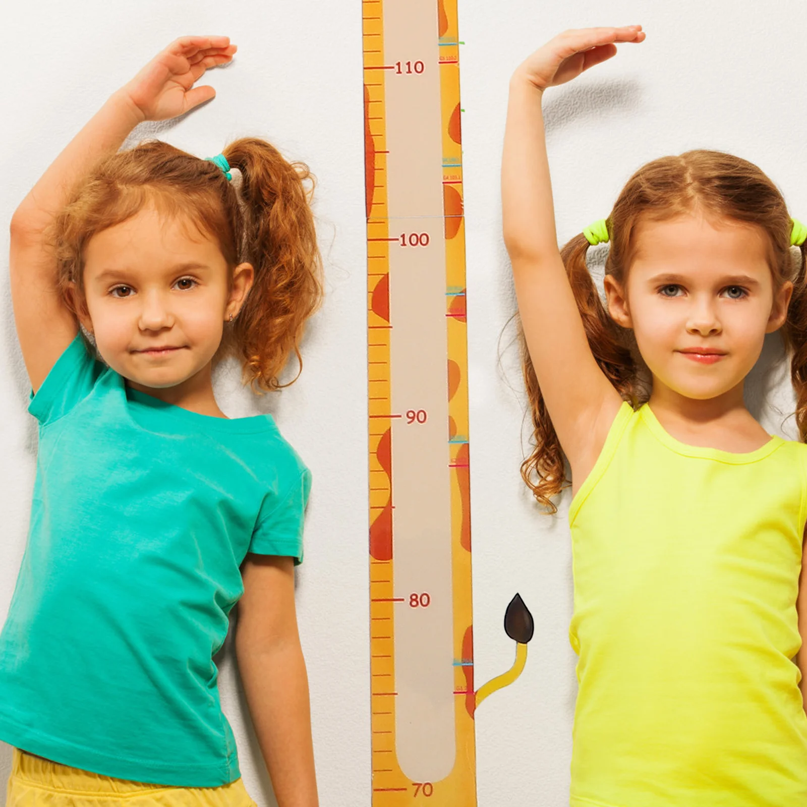 

1 Set Of Height Chart For Cartoon Animal Design Sticker Waterproof Wall Decal For Nursery Room Growth Ruler Home